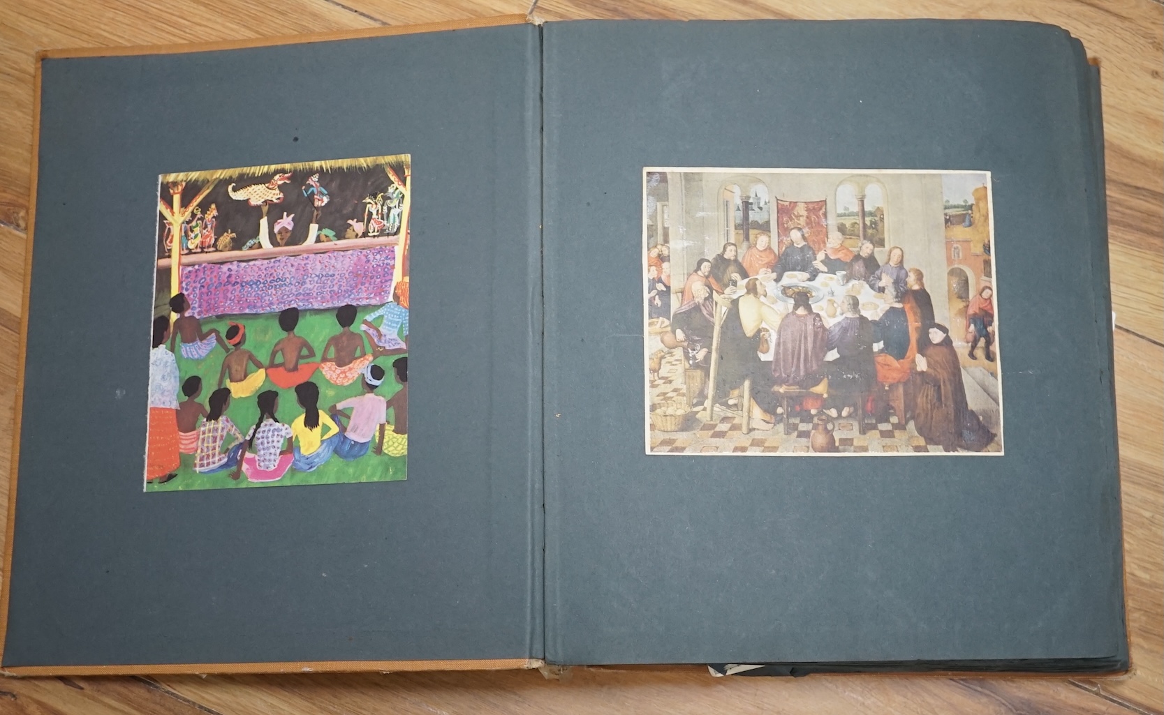 Two postcard albums, mostly topographical and other ephemera to include some black and white photographs. Condition - fair